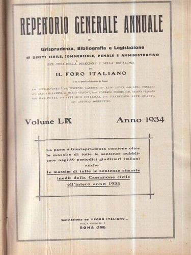 Foro italiano repertorio - il,