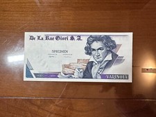BANCONOTA PROVA DI STAMPA DE LA RUE GIORI SPECIMEN VARINOTA FDS/FDS-