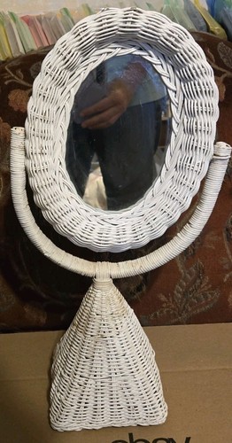 Specchio vintage bianco - specchio,