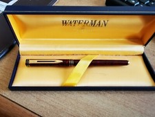 WATERMAN Penna stilografica Ideal Paris Pennino F in Oro 18 Kt. Rossa E Nera