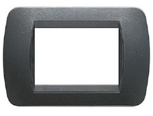 BTICINO L4803PA PLACCA 3 MODULI ANTRACITE LIVING INTERNATIONAL ORIGINALE