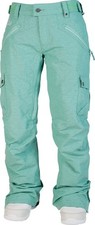 New Nitro Snowboard Static Snowboard Pants, Women's Small, Heathered Aqua