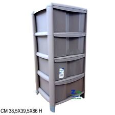 CASSETTIERA BAMBU' 4 CASSETTI COLORE TALPA CM 38,5X39,5X86 H