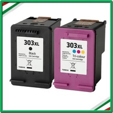 ✅KIT 2 CARTUCCE COMPATIBILI PER HP 303 XL NERO+COLORE ENVY PHOTO 6230 6220 7130✅
