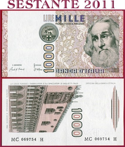 Italia italy 1 - 1.000, 1000
