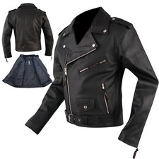 Bikers leather Cruiser Motorcycle Jacket Motorcycle Cow Hide All Season A-PRO
