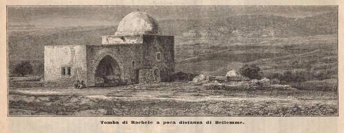 Stampa antica tomba rachele - antica, di