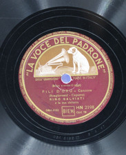disco vinile 78 giri come pioveva rino salviati fili d'oro la voce del padrone