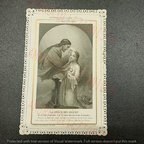Santino antico con pizzo fine - santino,