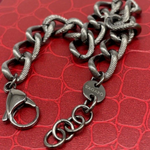 Bracciale uomo catena nera - bracciale,