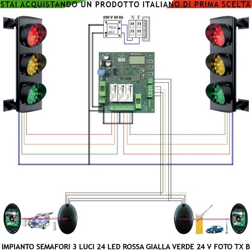 Semaforo garage luci led - semaforo,