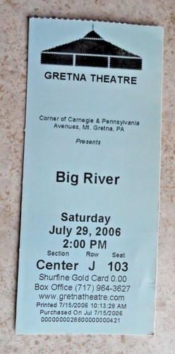 Big river teatro gretna - teatro,