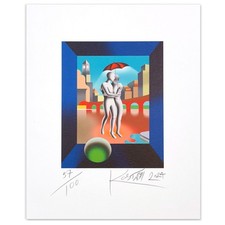 Mark Kostabi - Forever Again - 42x51 Cm serigrafia originale 