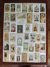 Collezione Di Santini Antichi Incorniciati In Cornice 