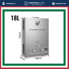 VEVOR SCALDABAGNO A GAS GPL 18