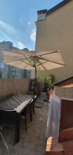 OMBRELLONE CON TELO E SUPPORTO USATO 3 X 2,5 METRI PER TERRAZZO GIARDINO PRATO
