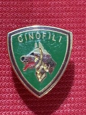 Distintivo da bavero POLIZIA  Reparto CINOFILI  =  Polizia di Stato   P.S.