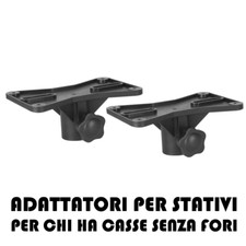 2 SUPPORTI UNIVERSALI PVC PLASTICA FLANGIA STATIVI ADATTATORE TREPPIEDI CASSE