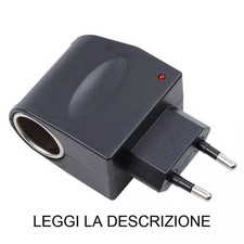 ADATTATORE PRESA ACCENDISIGARI AUTO 12V a 220V SPINA A MURO RETE CASA 1000mAh