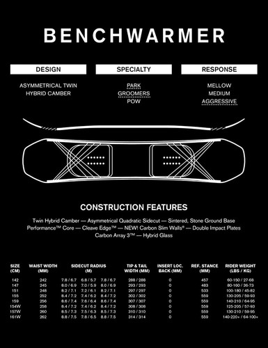 Ride benchwarmer 2026 - benchwarmer,