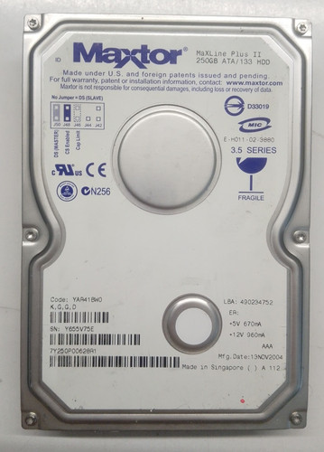 Maxtor maxline plus - plus, 250gb