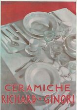 PUBBLICITA 1929 CERAMICHE RICHARD GINORI TAVOLA SERVIZIO PORCELLANA ARTE MASSA