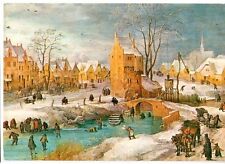 Cartolina Joos De Momper dipinto Un villaggio inverno 1977 AR 68301-02 (GS267) *