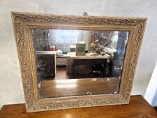 Specchiera antica dorata con specchio al mercurio