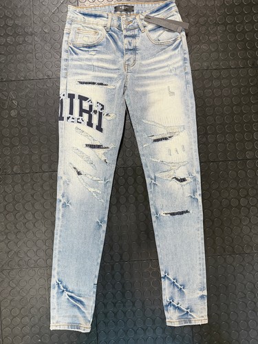 Jeans amiri blu - jeans, mimetico