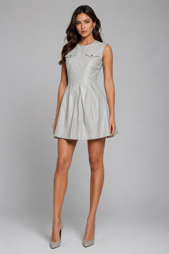 Mini abito donna vera pelle - vera,