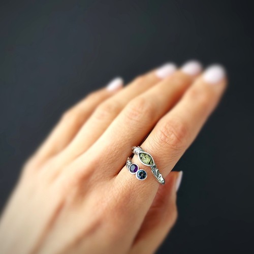 Anello regolabile argento - anello,