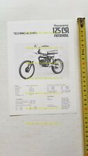 Husqvarna 125 CR Cross 1980 scheda tecnica cartella stampa no depliant 