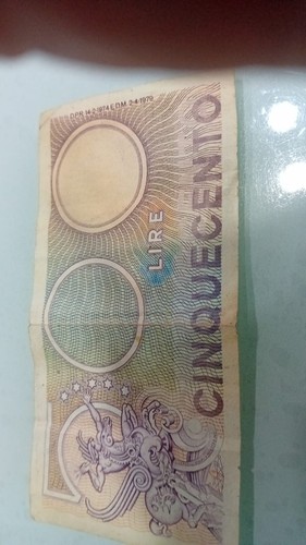 Banconota 500 lire - , carta