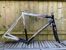 Telaio allenamento invernale Olympia Flash Team italiano 53 cm retrò 2002 e forcella carbonio 