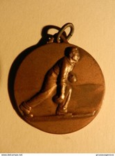 7ogg) MEDAGLIA BOCCE PETANQUE CENTRO SPORTIVO ITALIANO DIAMETRO 28 mm