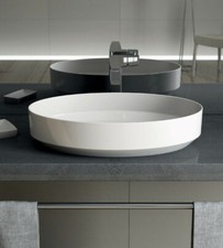 Lavabo appoggio ceramica - appoggio, in