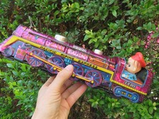 GIOCATTOLO LATTA A BATTERIA TRENO KANTO TOYS MADE IN JAPAN PACIFIC PIPING EXPRES