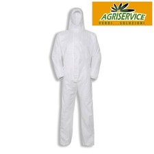 6 Tute monouso bianca con cappuccio in polipropilene tuta taglia XXL