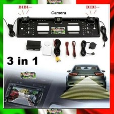 Portatarga 2 in 1 Telecamera 4 LED , 2 Sensori Parcheggio Auto Retromarcia