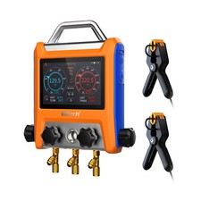 Elitech EMG Kit Collettore Intelligente 2/4 Valvole 5” Smart Touch Screen con Tubi