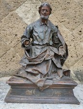 Scultura in cartapesta base  legno   XVII° sec.