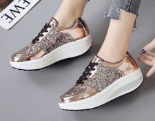 Scarpe Donna sneakers alte tonificanti sportive camminata dimagrante 