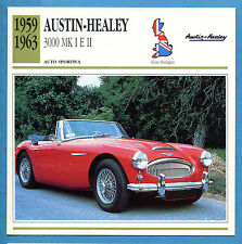 SCHEDA TECNICA AUTO DA COLLEZIONE - AUSTIN-HEALEY 3000 MK I E II 1959-1963