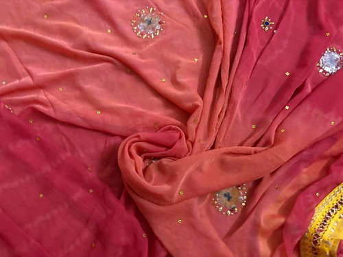 Abito sari georgette rosso - sari,