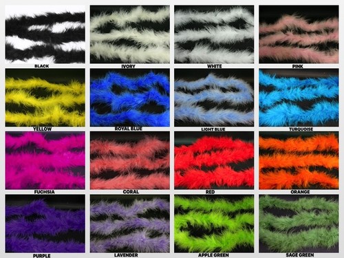 Mini marabou piume - mini, boa