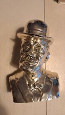TESTA STATUA TOTO' ( SCRITTO ARGENTO 925 ??) H CM 20 PESO KG 1,450 CIRCA