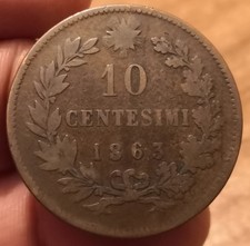 Moneta centesimi 1863 - moneta,