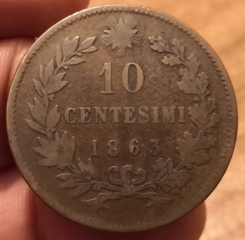 Moneta centesimi 1863 - moneta,