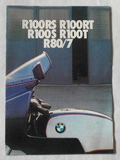 Brochure moto BMW R 100 RS, R 100 RT, R 100 S, R 100 T, R 80/7 del 1979