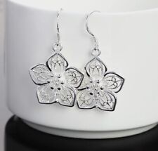 925 Silver Flower Dangle Drop
